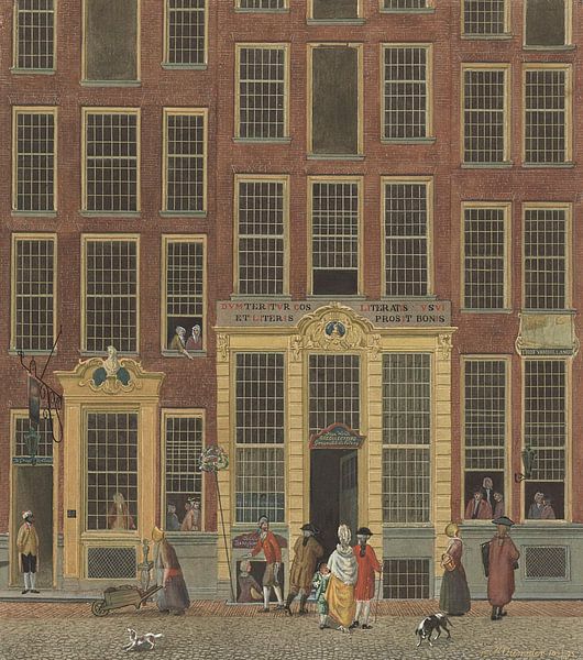 De boekhandel en het loterijkantoor van Jan de Groot in de Kalverstraat te Amsterdam van Rebel Ontwerp