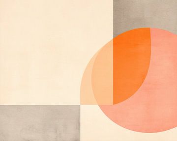 Oranje Halve van Abstract Schilderij