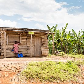 Afrikaans hotel in the middel of nowhere in Oeganda van Laura de Kwant