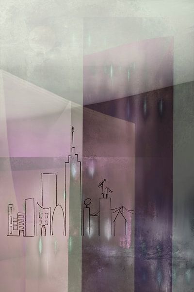 City at night. 1 by Alie Ekkelenkamp