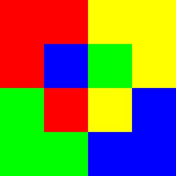 4x4 in 16 | Morphing | Quadrate im Zentrum | V=102-06 | P #01