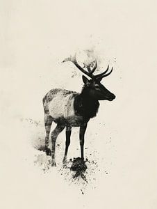 Echo der Wildnis - Hirsche in Abstraktion