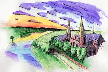 Kloster in Steyl met Maas