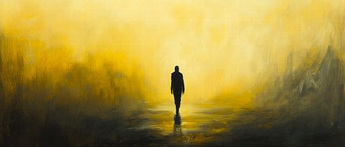 Forme solitaire dans le brouillard
