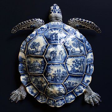 The Delft blue tortoise by Harmannus Sijbring
