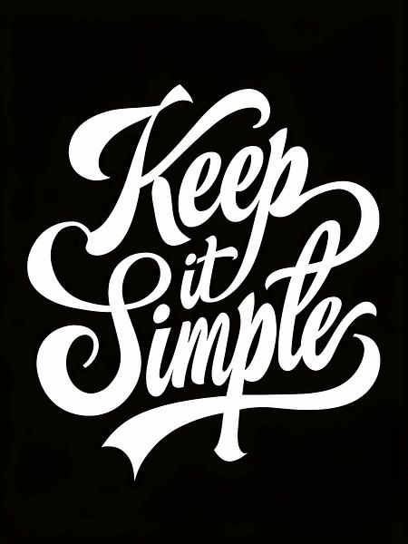 Typographie cursive élégante Keep It Simple par Artistic