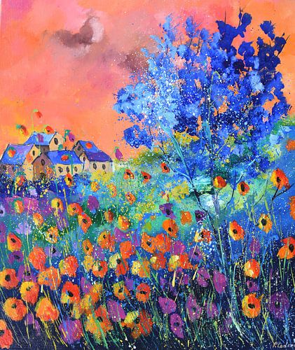 Avondsonate in klaprozen