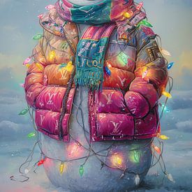 Schneemann-Glühen von ARTEO Gemälde
