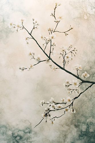 Bloesemtakken tegen zachte achtergrond