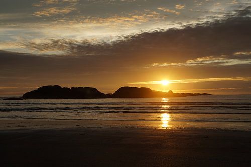 Romantische zonsondergang