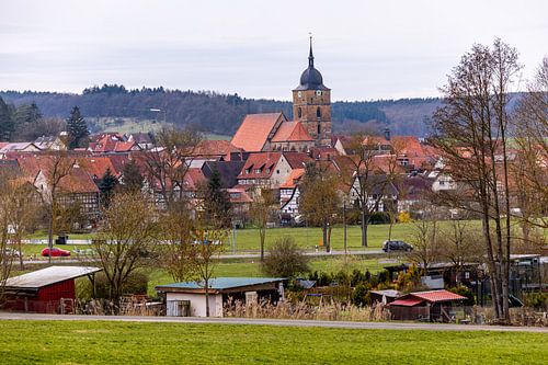 Une belle randonnée printanière à travers la magnifique région de Heldburg dans le district de Hildburghausen - Thuringe - Allemagne