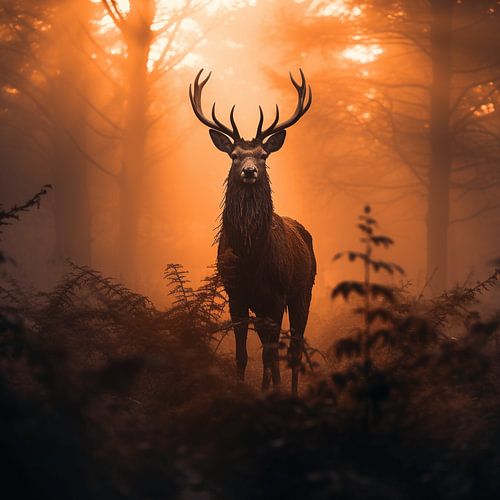 The Majestic King in Fire and Flame