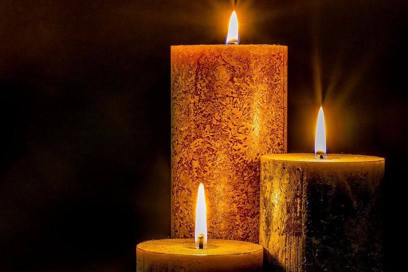 Burning candles by Bert de Boer