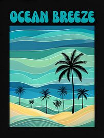 Ocean Breeze Retro Strand von Artistic
