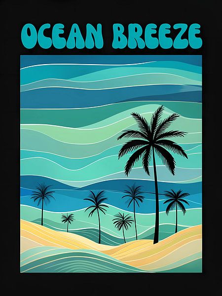 Ocean Breeze Retro Beach par Artistic