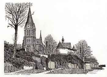 Panorama Tegelen on the river Meuse