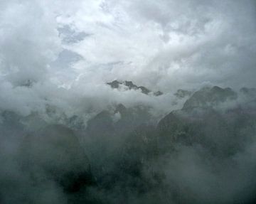 'In de wolken', Machu Picchu- Peru