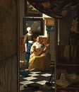 Der Liebesbrief – Johannes Vermeer von 1000 Schilderijen Miniaturansicht