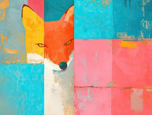Fox painting | Cubist Fox Vision