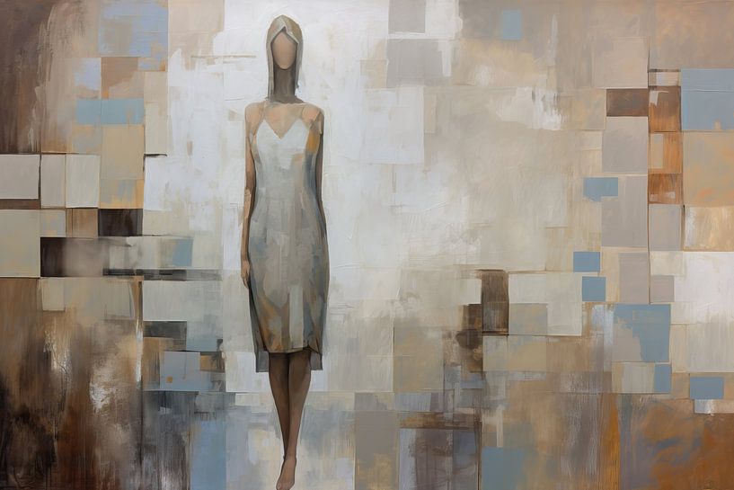 Malerei Abstrakte Weibliche Figur - &quot;Gelassenheit&quot; von ARTEO Gemälde
