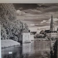 Klantfoto: Breda Spanjaardsgat vanaf Prinsenkade Zwart Wit van JPWFoto, als behang