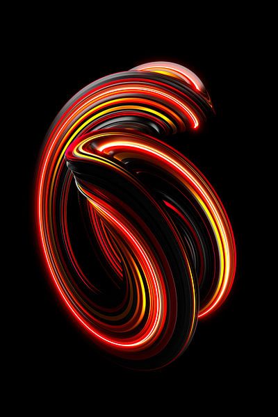Swirling Color Stripe Drop 2 by Jörg Hausmann