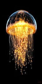 Natur, Quallen, Meeresbiologie, Luxusgüter, Gold, Glitter, Glamour (clean look), Abstrakte Kunst, Impressionismus