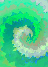 Summer joy colorful in green by Mad Dog Art