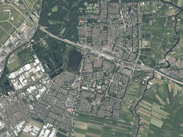 Luchtfoto van Amstelveen van Maps Are Art