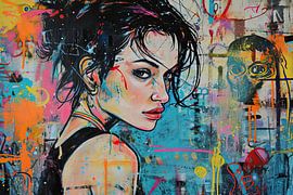 Urban Portrait Art | Contrasting Women's View by Eye catching paintings
