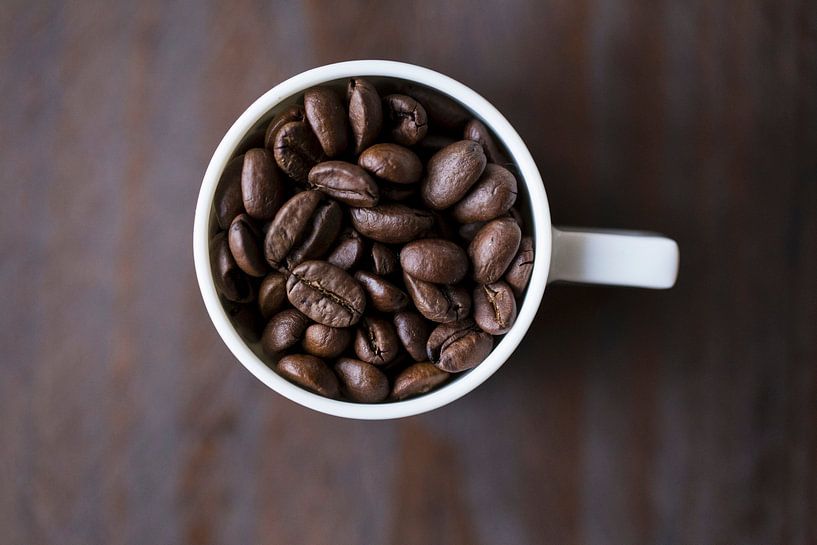 Kaffeebohnen in Kaffeetasse 11452159 von BeeldigBeeld Food & Lifestyle
