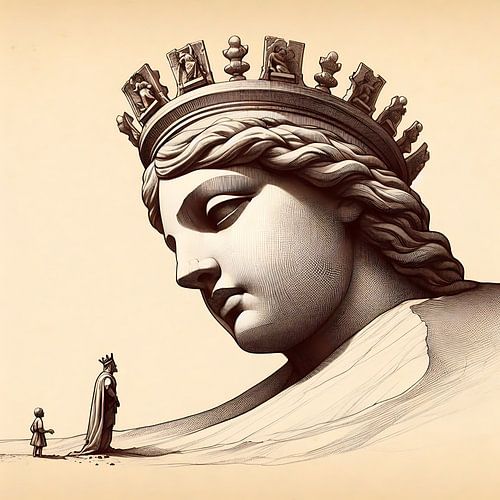 The Queen looks at the King