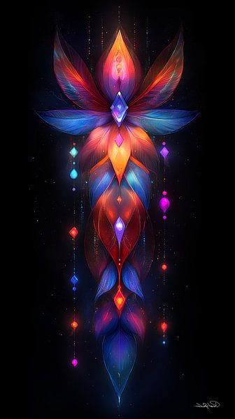 colourful symmetrical figure by Gelissen Artworks