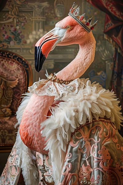 Royal flamingo by Poster Art Shop