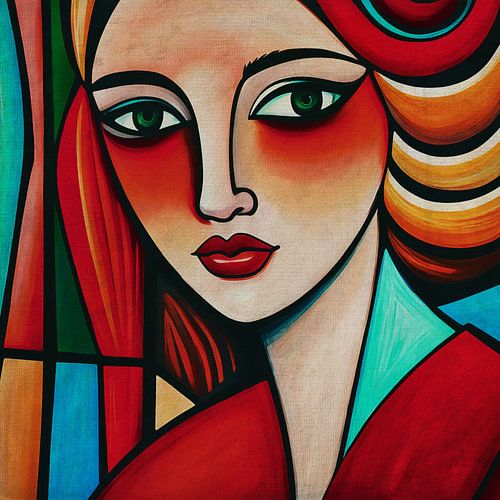 Portraits painted in expressionist style no.23