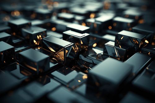 3D abstract met strakke vormen