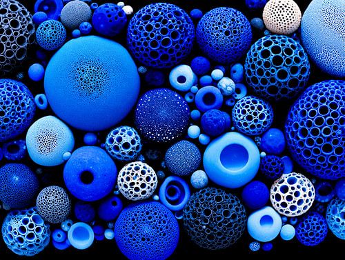 Blue Universe | Abstract Wall Art in Cobalt and Deep Sea
