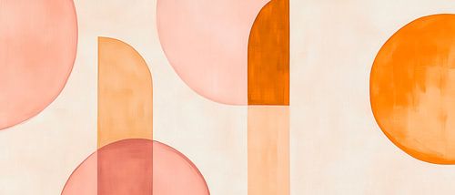 Abstracte geometrische vormen in pastel