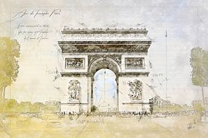 Arc de Triomphe, Parijs van Theodor Decker