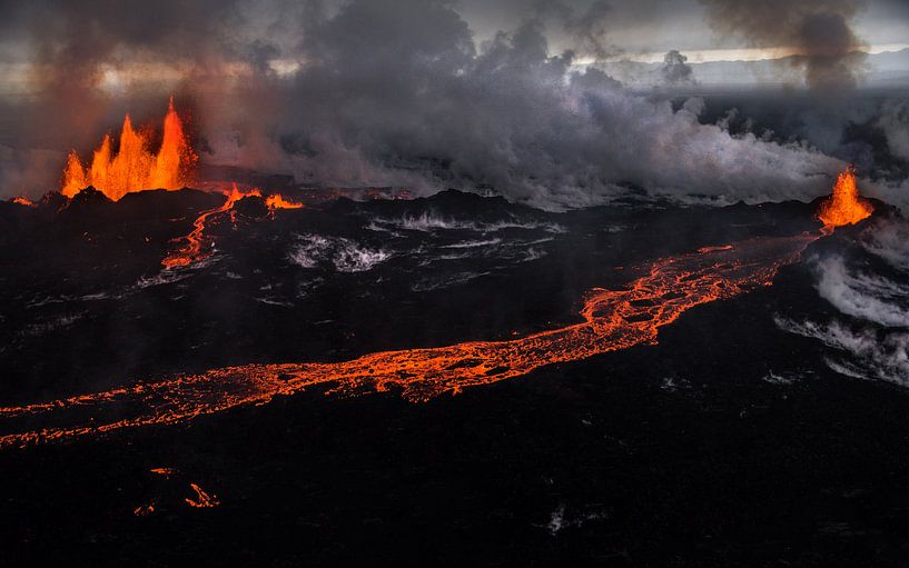 Holuhraun/Bardarbunga vulkaanuitbarsting (IJsland) van Lukas Gawenda