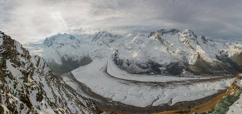 Gorner glacier near Zermatt Switzerland in the morning by Martin Steiner