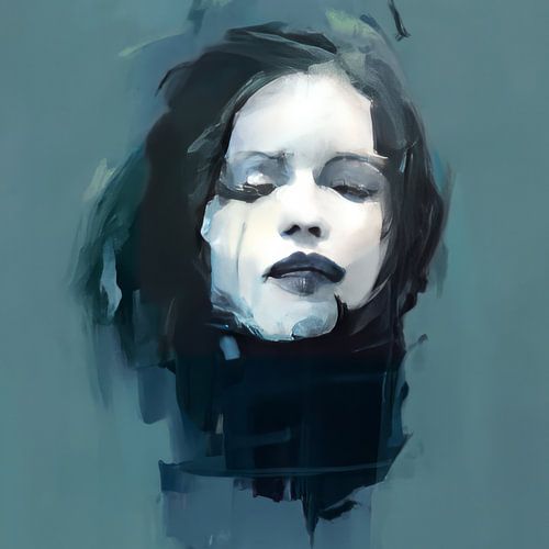 Portrait abstrait "Floating" (flottant)