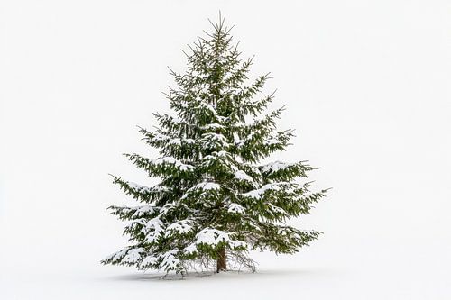 Sapin couvert de neige
