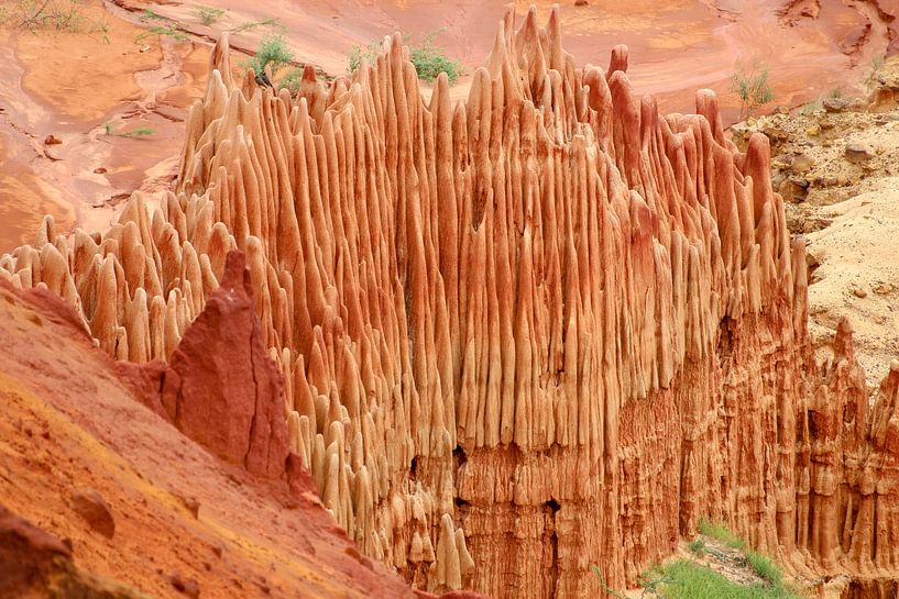 Zandsteenformaties in het Tsingy Rouge Park op Madagaskar van Reiner Conrad