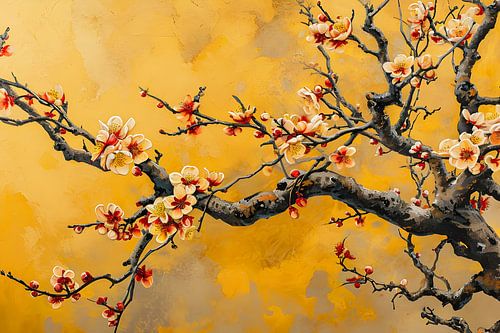 Des fleurs parmi l'or