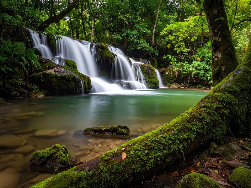 Chute d'eau romantique et sauvage dans la forêt - Romantische waterval in het bos par Christina Bauer Photos
