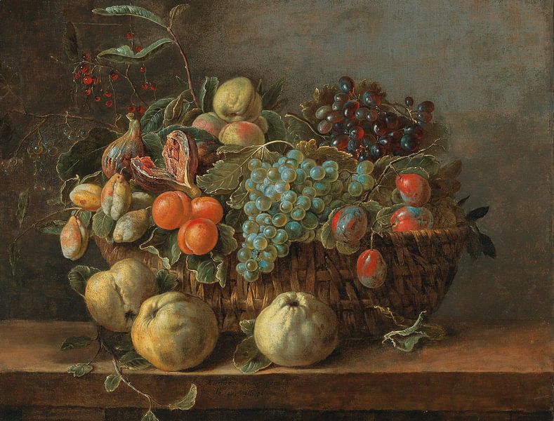 Still life of fruit, Adriaen van Utrecht by Masterful Masters