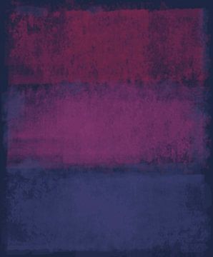 Abstract in diep blauwe en rode tinten