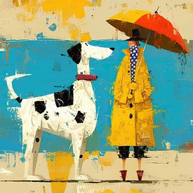 Dog and mackintosh by ARTEO Paintings