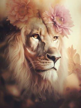 Lion majestueux sur Eva Lee